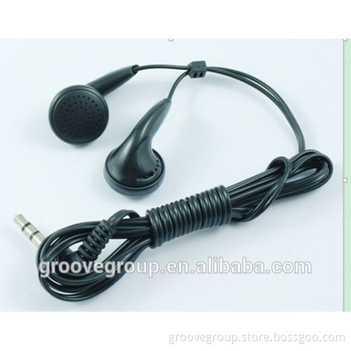 for airline plane earphone with cheap price and volume control black airline earphone